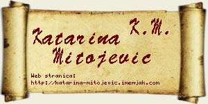 Katarina Mitojević vizit kartica